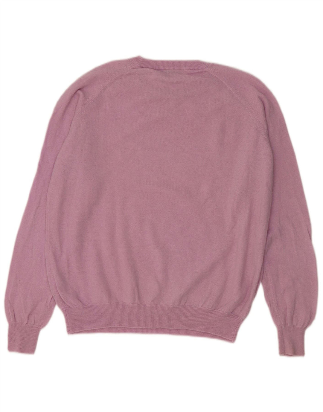 Suéter feminino Zara com gola redonda, Reino Unido 16, grande lã rosa