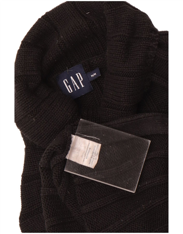 Suéter feminino Gap com gola redonda e algodão preto médio UK 14