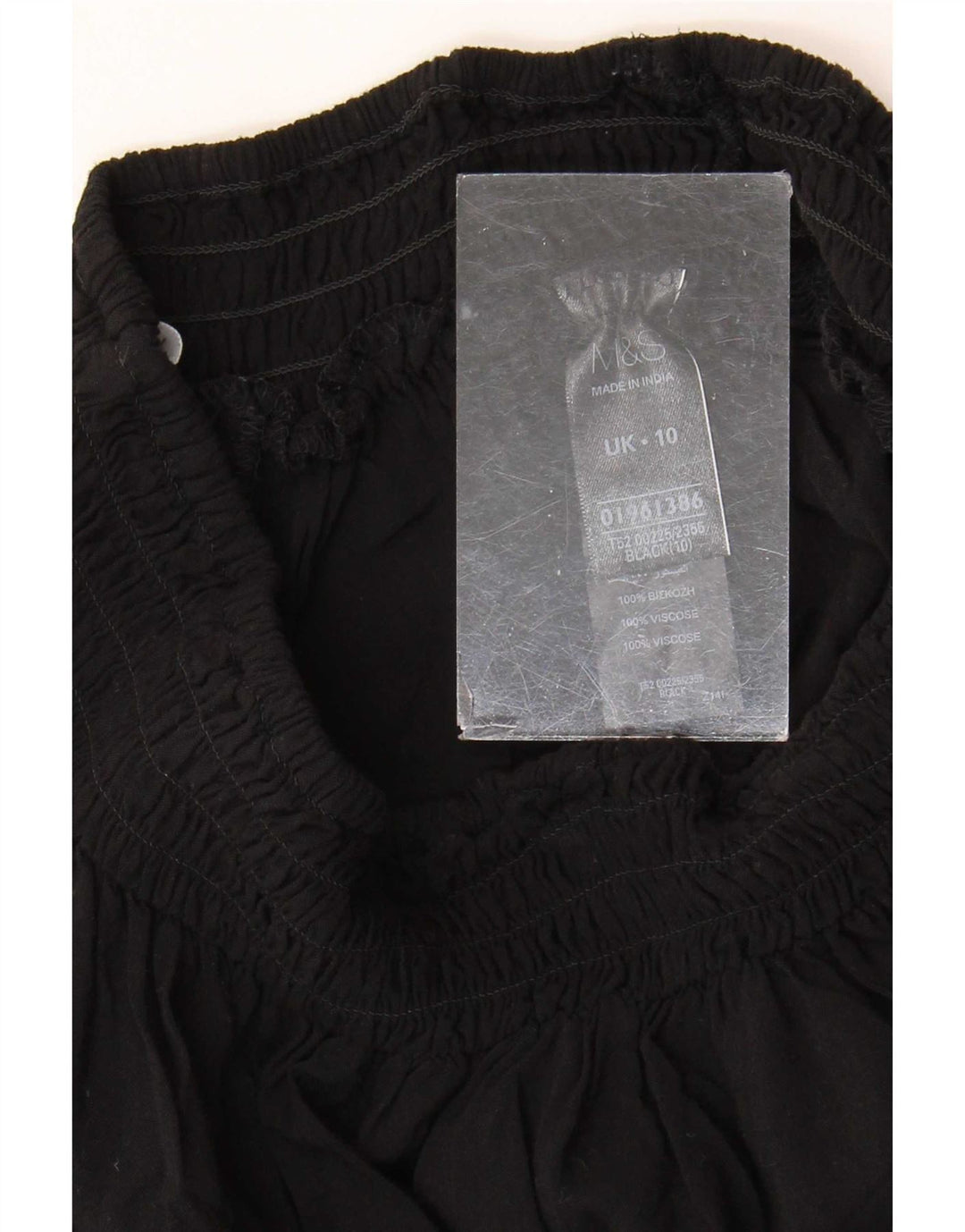 Calça Harém Feminina Marks & Spencer UK 10 Pequena W26 L26 Viscose Preta