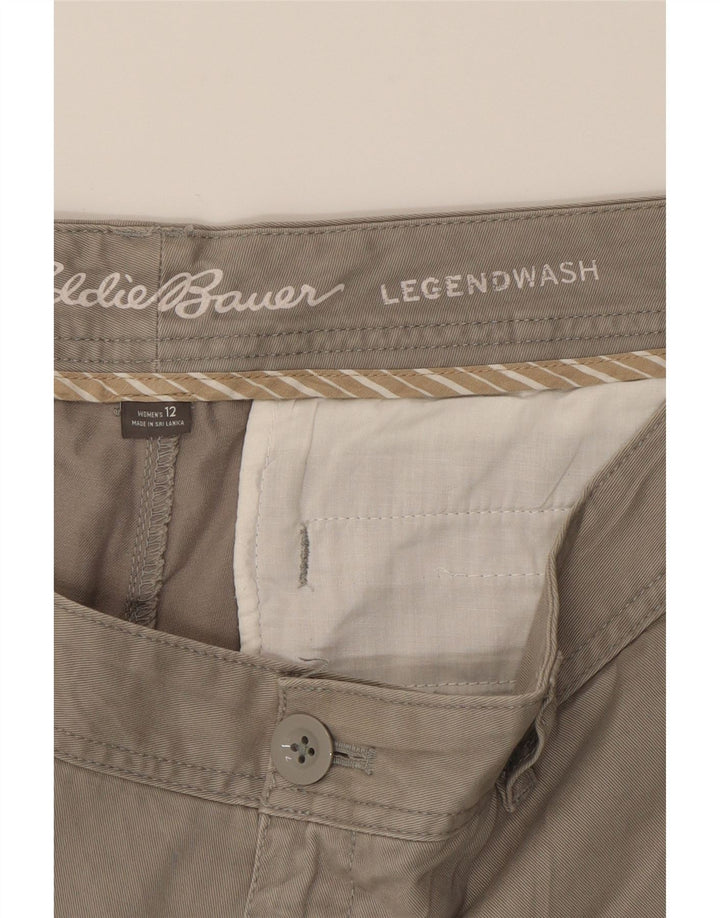 EDDIE BAUER Womens Chino Shorts US 12 Large W34  Grey Cotton Vintage Eddie Bauer and Second-Hand Eddie Bauer from Messina Hembry 