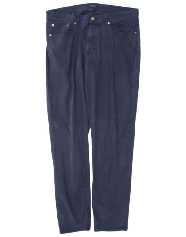 Gant Calça masculina slim casual W36 L34 algodão azul marinho