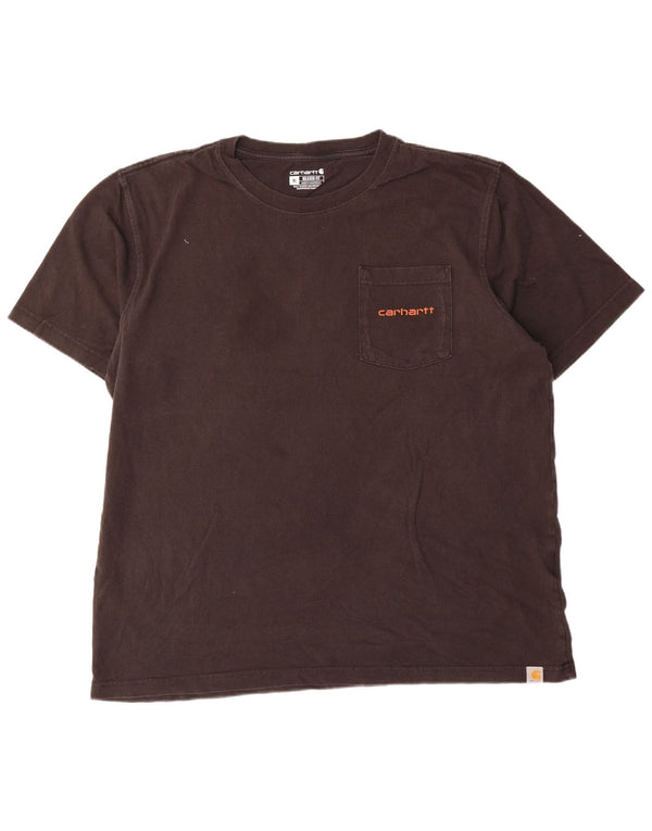 Camiseta masculina Carhartt com ajuste relaxado e gráfico XL preto algodão