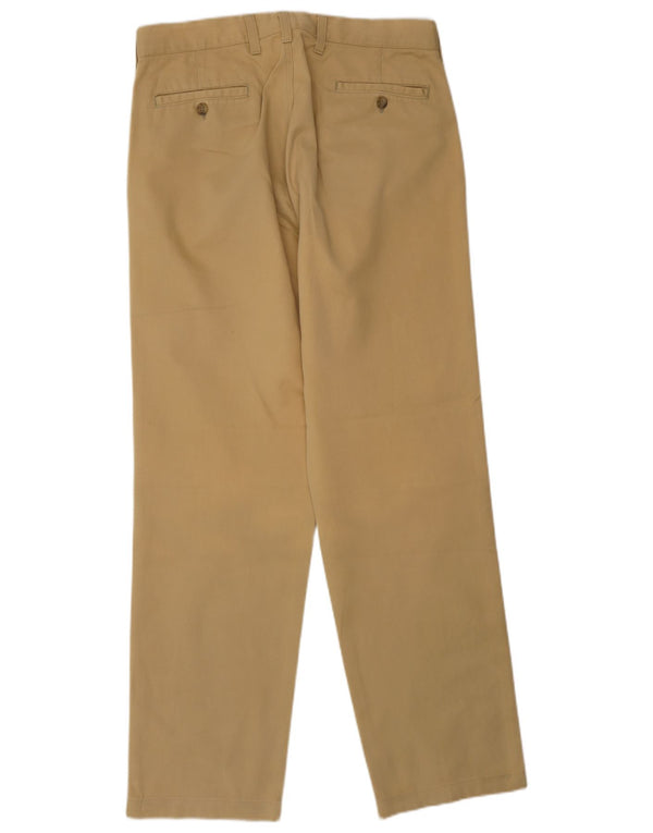 Calça Chino Reta Masculina Armani Reino Unido 36 Pequeno W29 L30 Algodão Bege