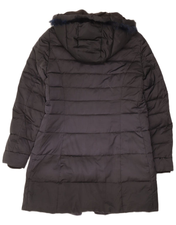 Jaqueta acolchoada com capuz feminino Nero Giardini IT 42 poliéster preto médio