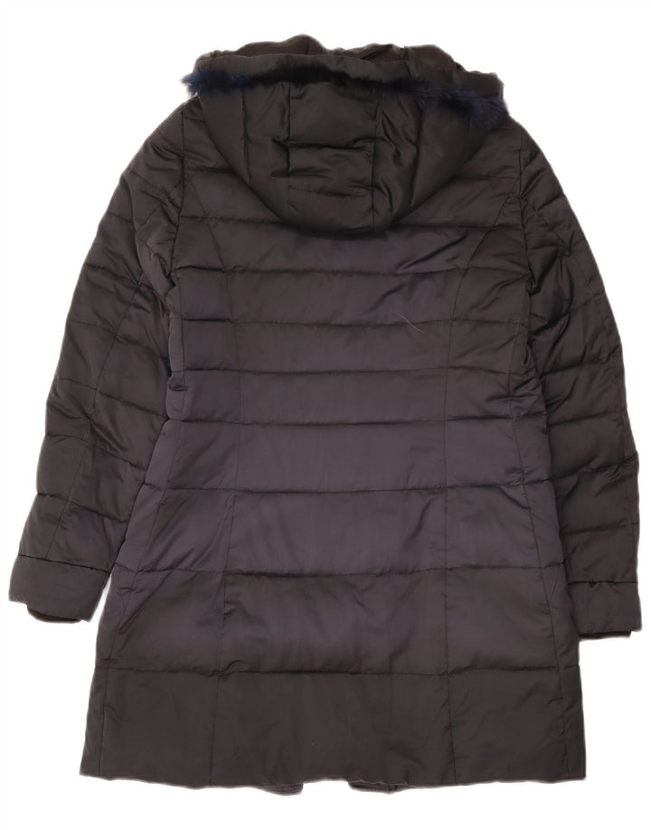 Jaqueta acolchoada com capuz feminino Nero Giardini IT 42 poliéster preto médio
