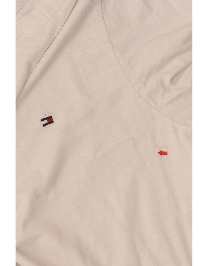 Tommy Hilfiger Camiseta masculina regular fit top pequeno algodão branco