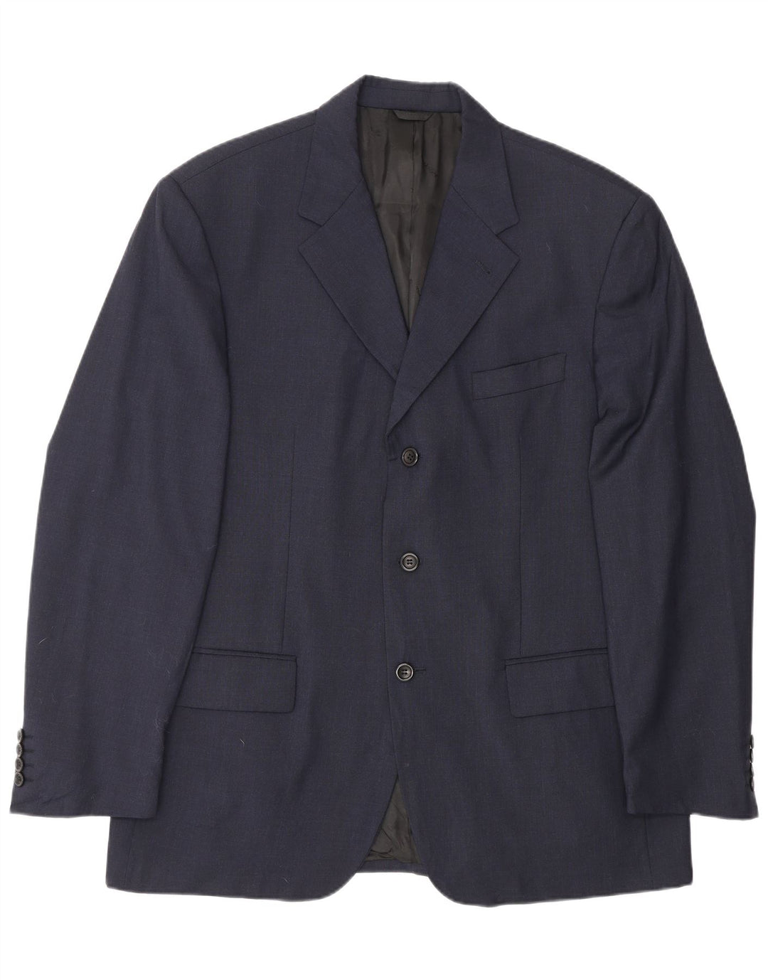 Jaqueta blazer masculina Brooksfield com 3 botões IT 54 2XL lã azul marinho