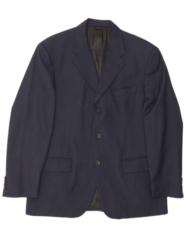 Jaqueta blazer masculina Brooksfield com 3 botões IT 54 2XL lã azul marinho
