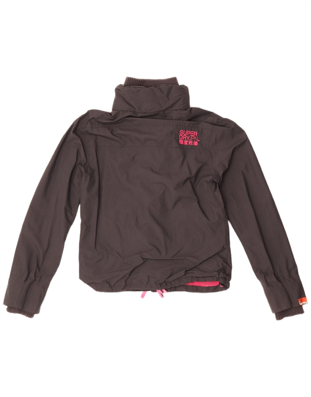 Jaqueta corta-vento feminina Superdry The Windcheater UK 16 grande preta