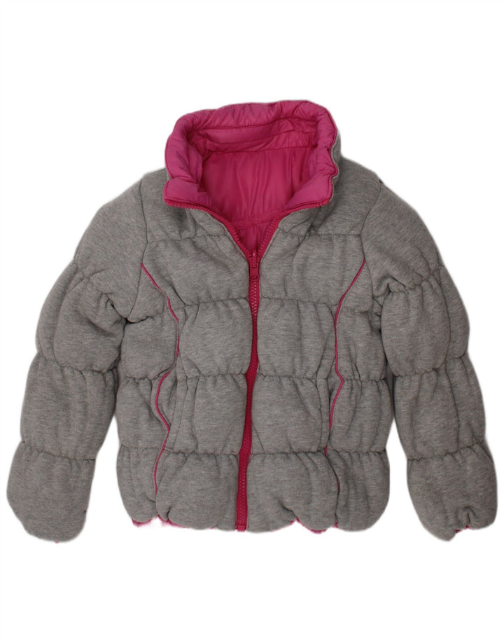 Jaqueta acolchoada reversível com capuz Dkny Girls 4-5 anos poliéster rosa