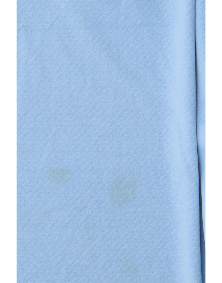 Puma Mens Zip Neck Pulôver Treino Top Pequeno Azul Colorblock Poliéster