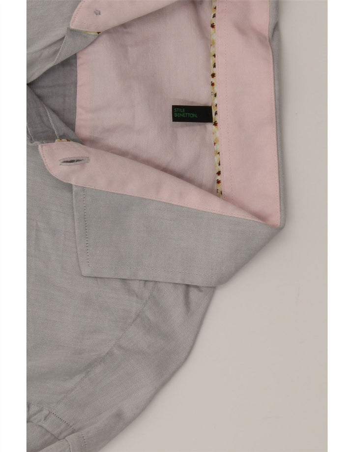 BENETTON Mens Shirt Small Grey Vintage Benetton and Second-Hand Benetton from Messina Hembry 