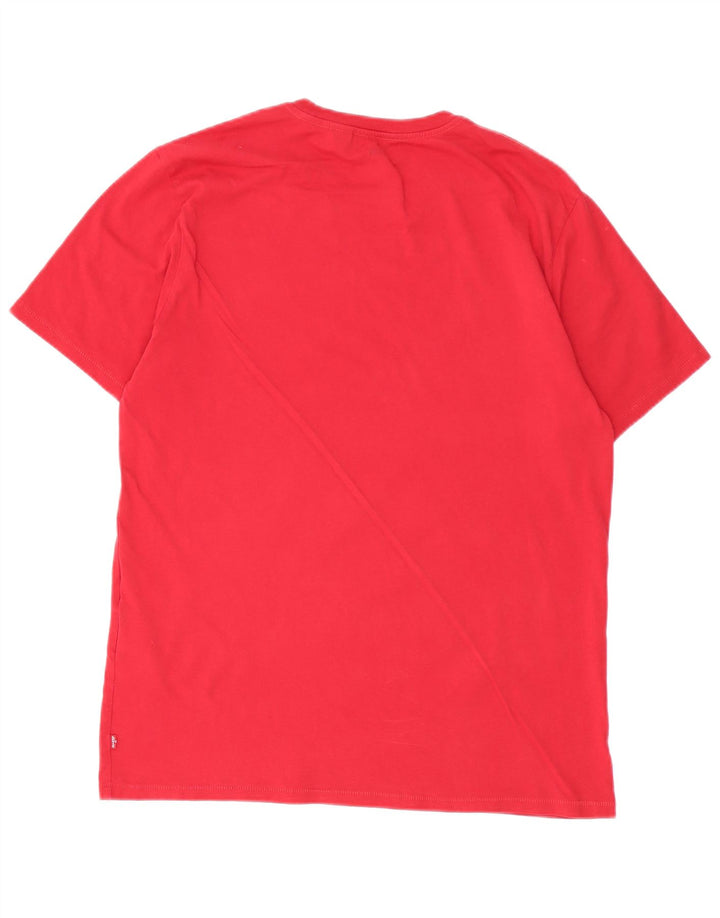 LEVI'S Mens Graphic T-Shirt Top Large Red Cotton