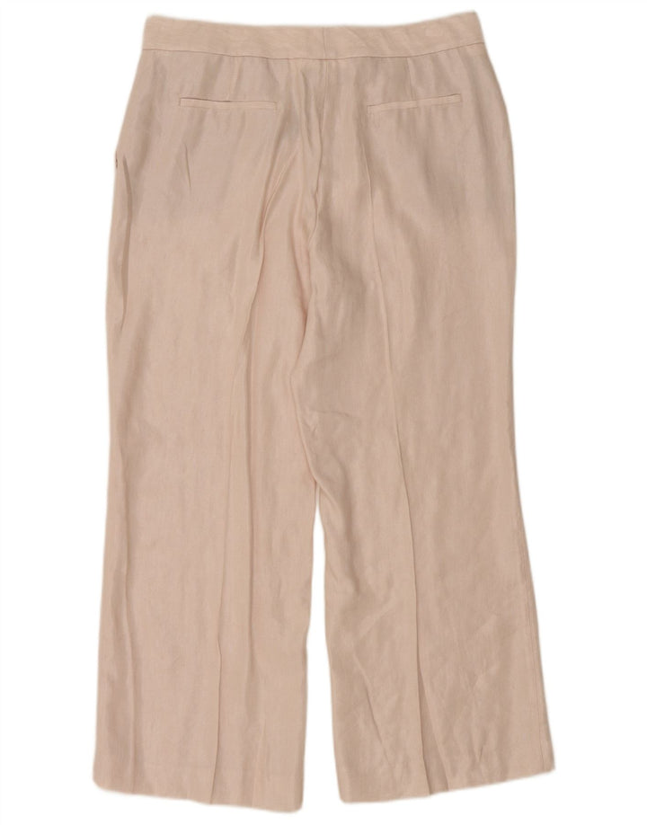 Calça cortada regular feminina Massimo Dutti UE 42 grande W32 L26 rosa