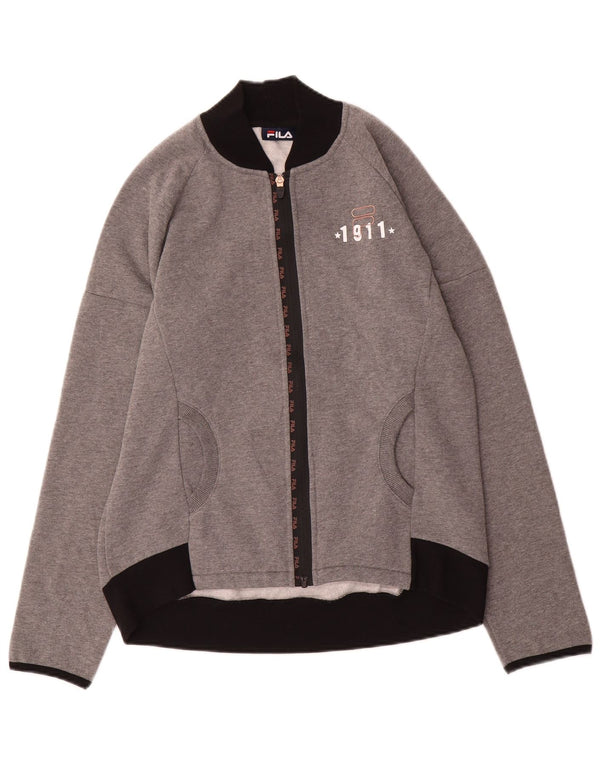 Jaqueta feminina Fila Regular Fit Tracksuit UK 18 XL cinza colorblock