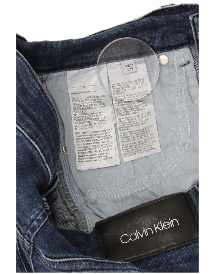 Calça jeans reta feminina CALVIN KLEIN W29 L27 algodão azul
