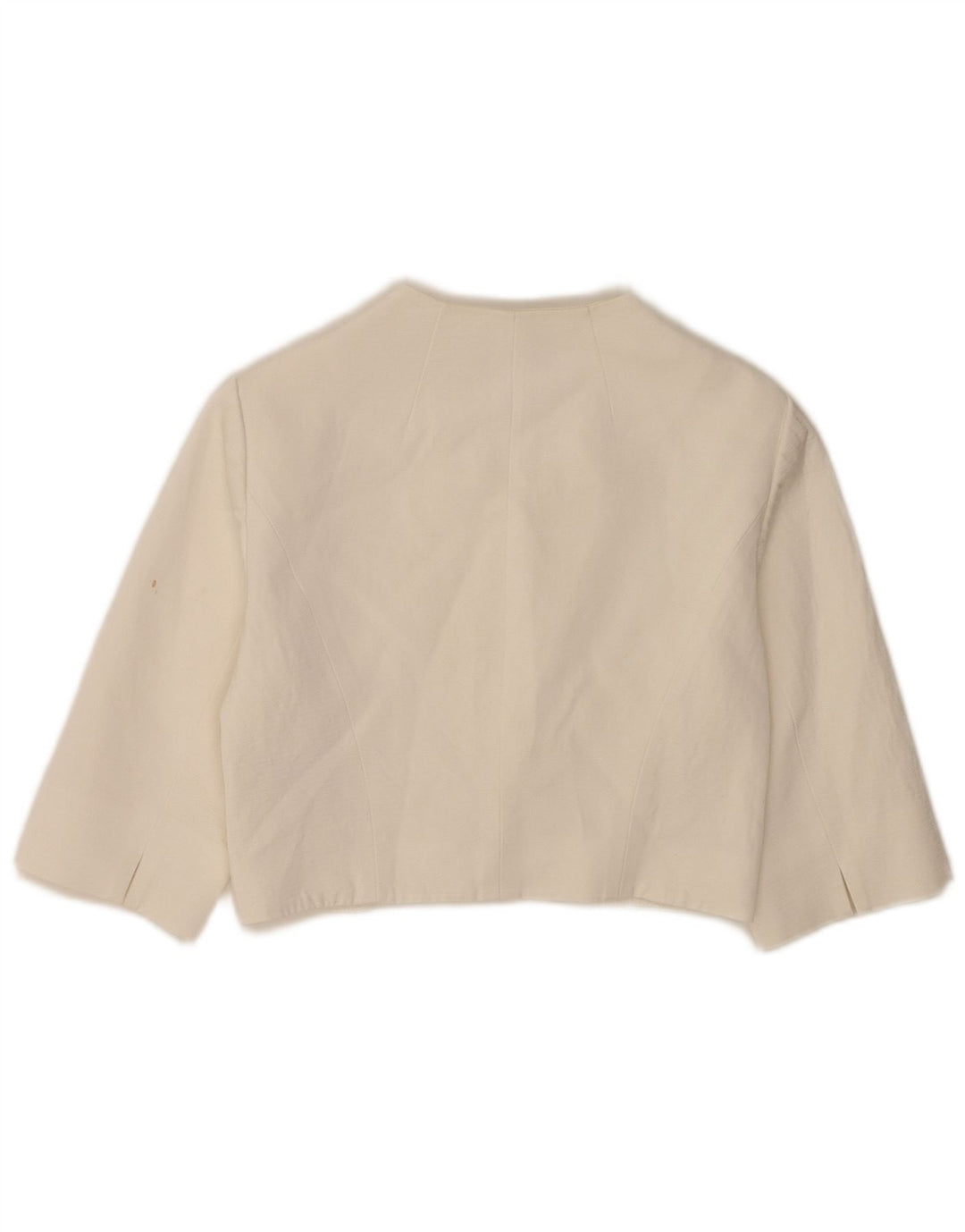 Jaqueta Bolero Feminina Coast Manga 3/4 Aberta Reino Unido 12 Viscose Branca Média