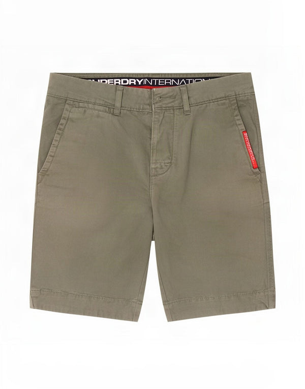 Superdry Mens Chino Shorts Médio W30 Algodão Verde