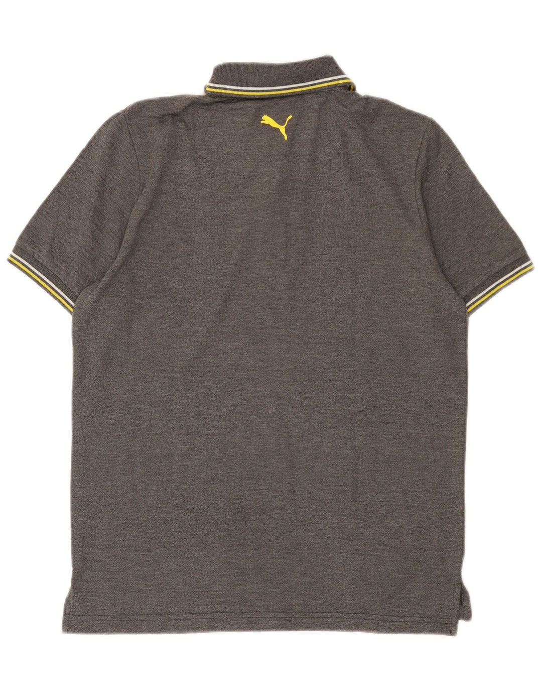 Camisa polo masculina Puma pequena cinza manchada