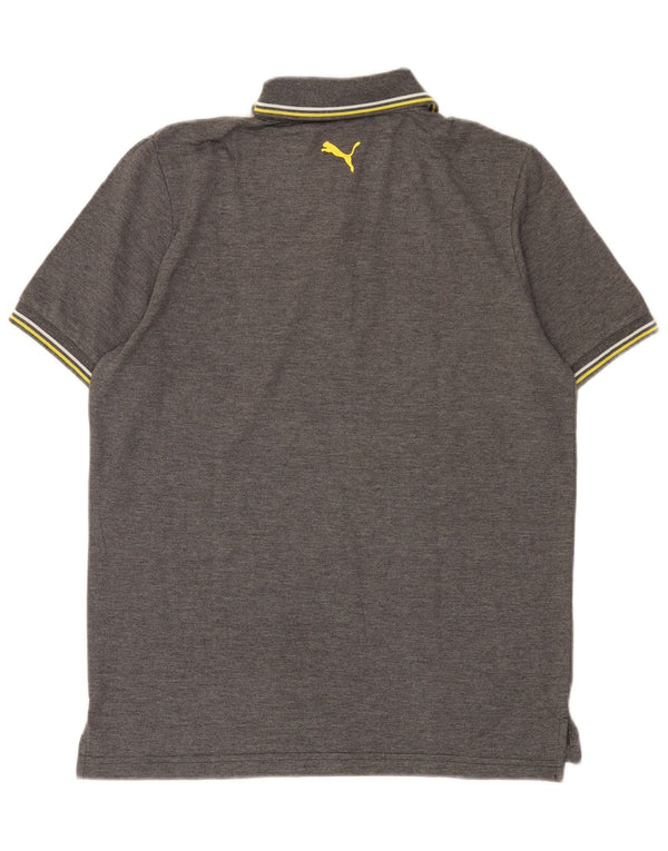 Camisa polo masculina Puma pequena cinza manchada