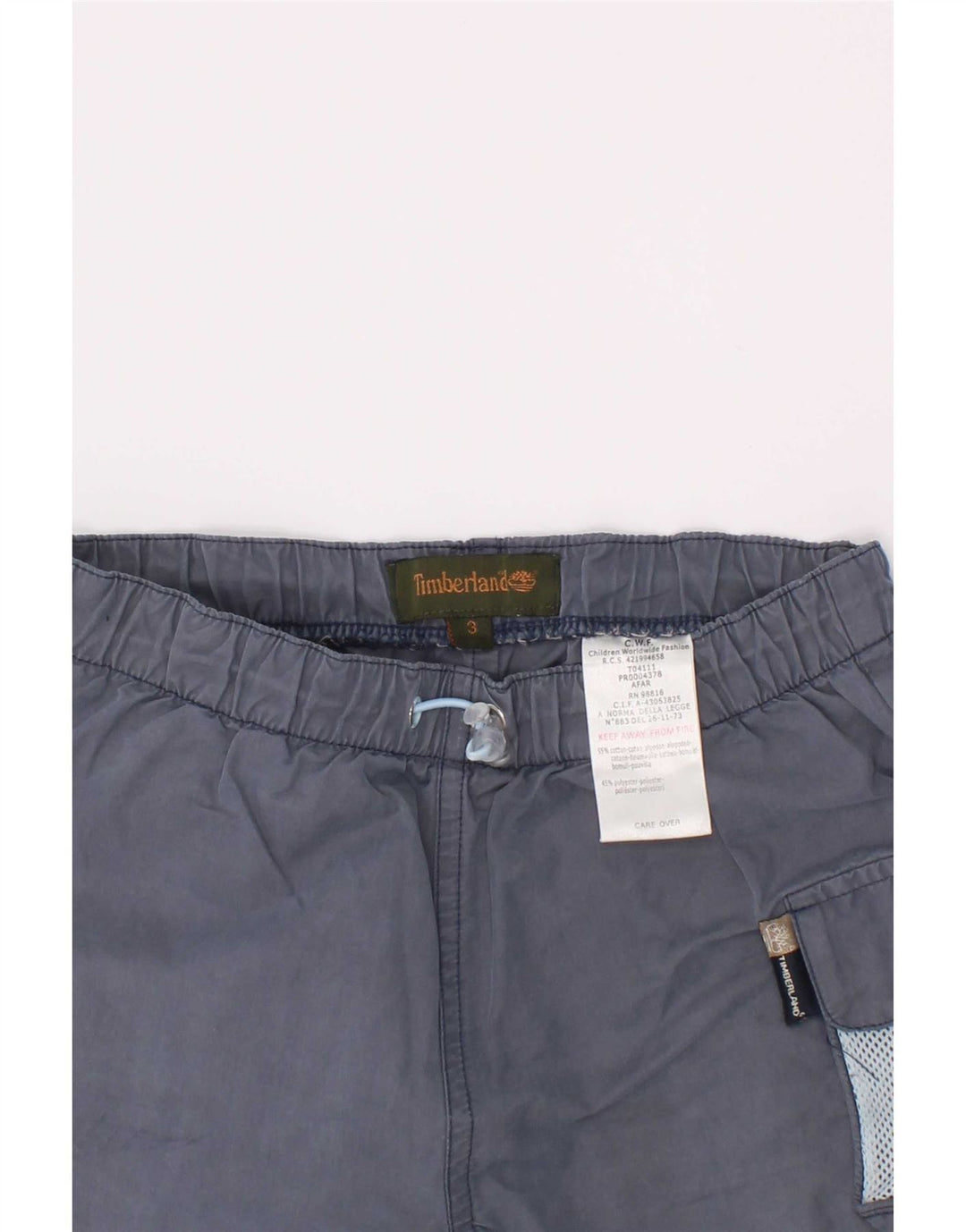 Timberland Meninos Cargo Shorts 2-3 Anos W20 Azul Marinho Algodão