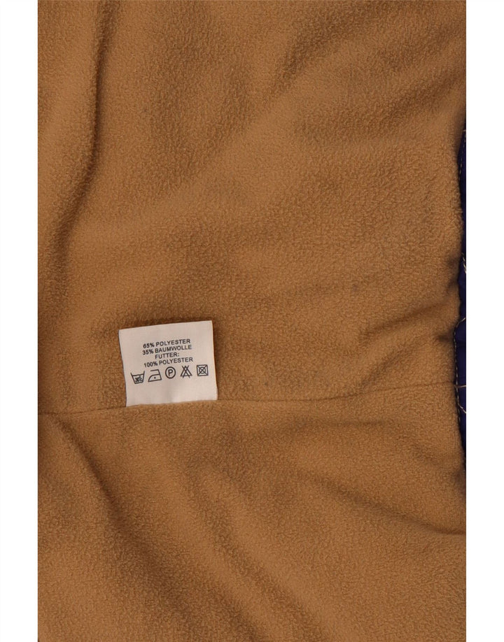 Jaqueta acolchoada com capuz masculina vintage UK 42 XL poliéster roxo