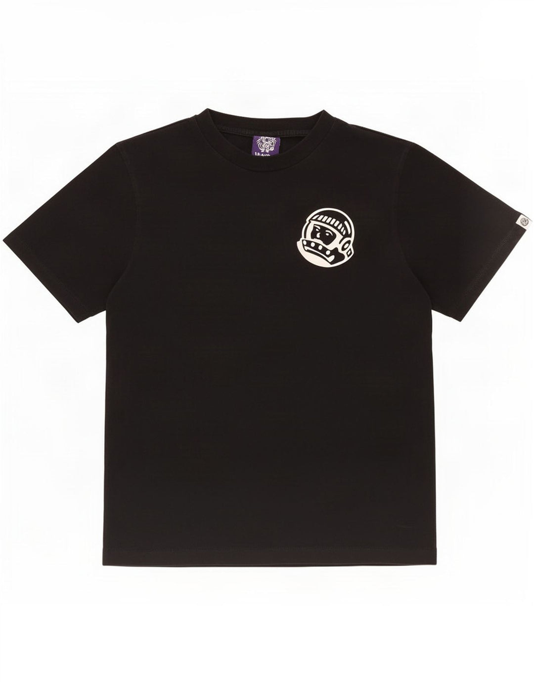 Camiseta gráfica masculina vintage de algodão preto médio