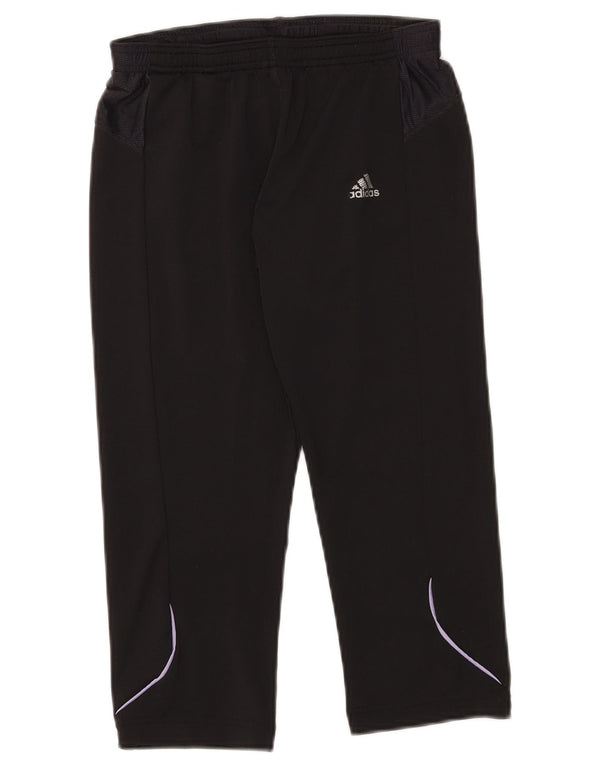 Adidas Womens Clima 365 Capri Calças de treino UK 14 Médio Preto