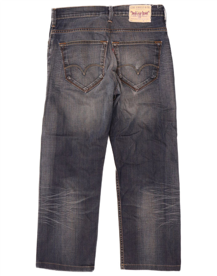 Jeans retos masculinos Levi's W34 L29 algodão azul