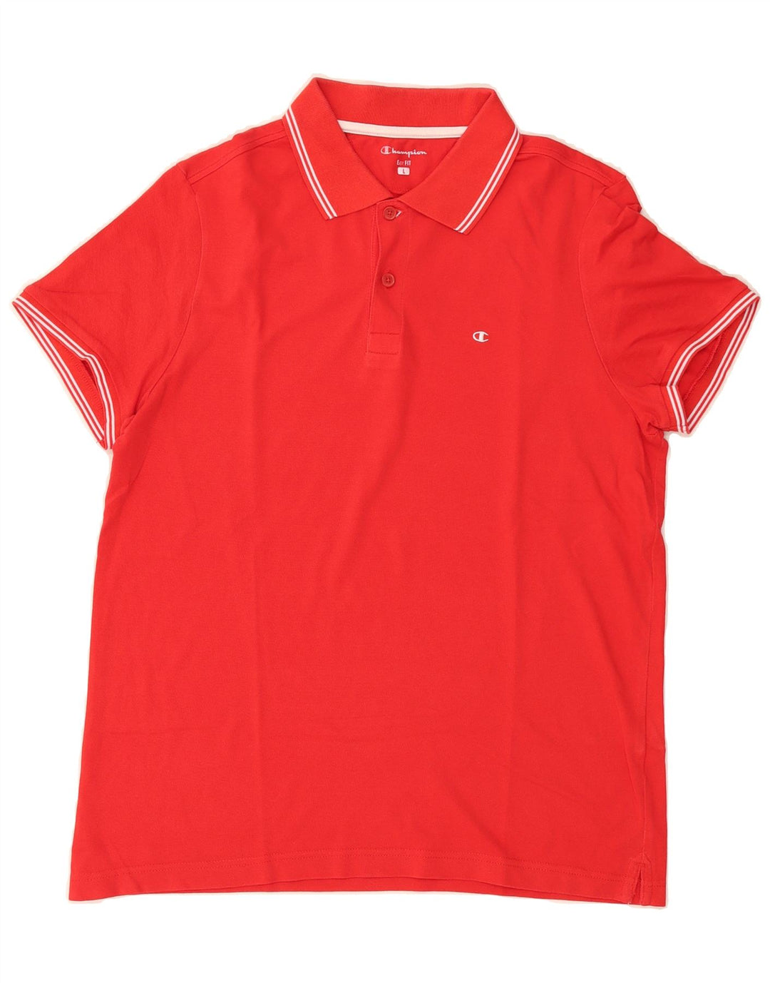 CHAMPION Mens Polo Shirt Large Red Cotton Vintage Champion and Second-Hand Champion from Messina Hembry 