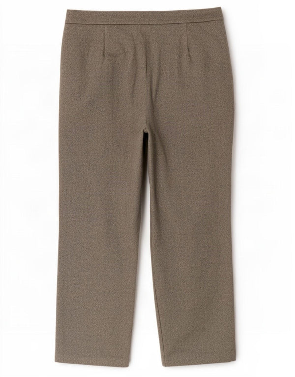 Calça feminina reta casual Marks & Spencer UK 16 grande W36 L29 cinza