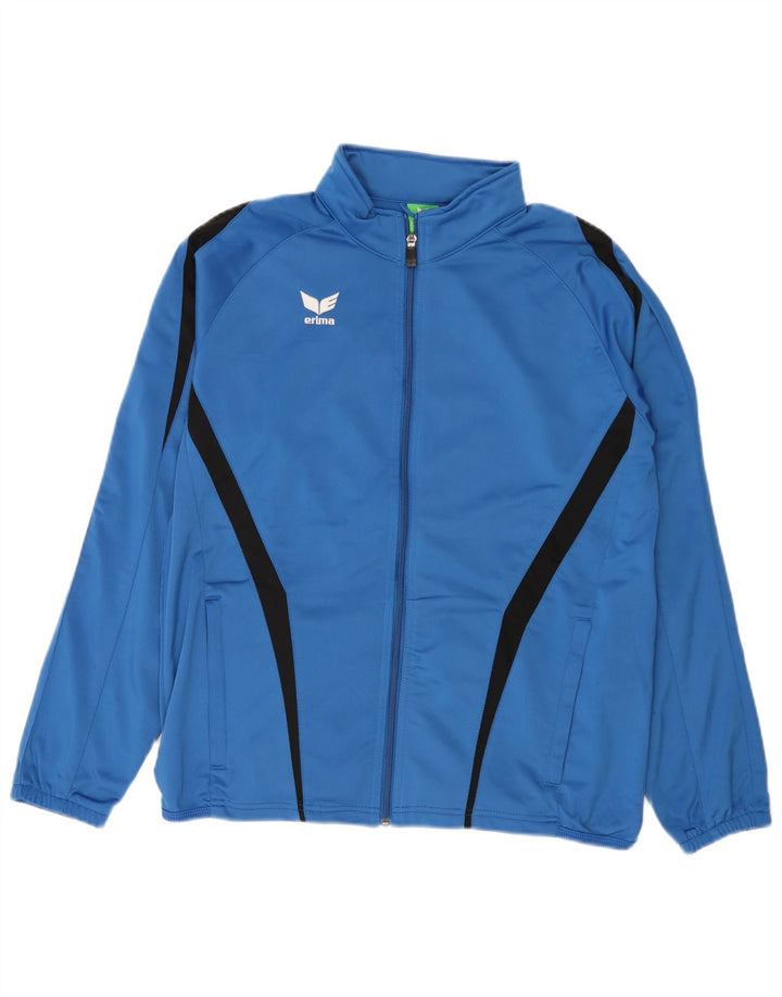 Jaqueta masculina de treino Erima UK 40/42 poliéster colorblock azul médio