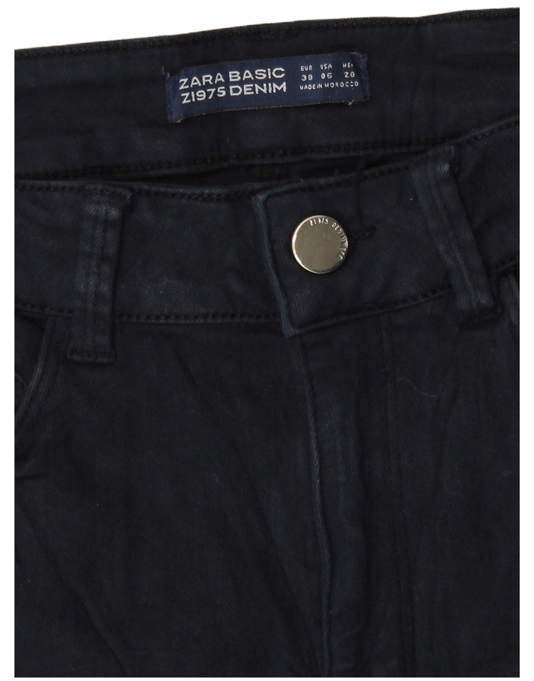 Zara Jeans Slim Feminino EU 38 Pequeno W28 L28 Azul Marinho