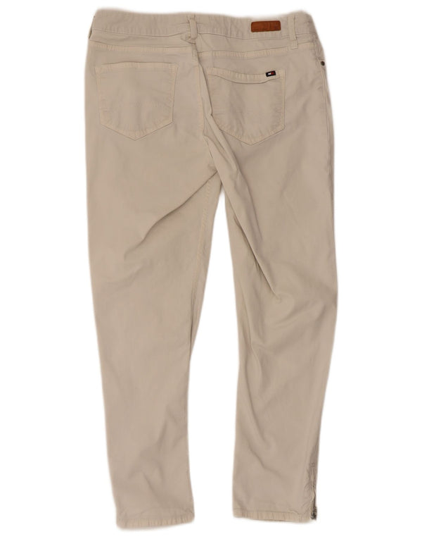 Calça cropped feminina Tommy Hilfiger EUA 8 médio W30 L25 algodão branco