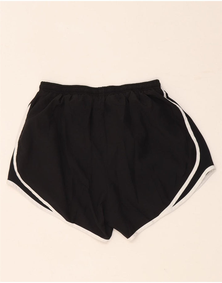 NIKE Womens Dri Fit Sport Shorts UK 8 Pequeno Poliéster Preto