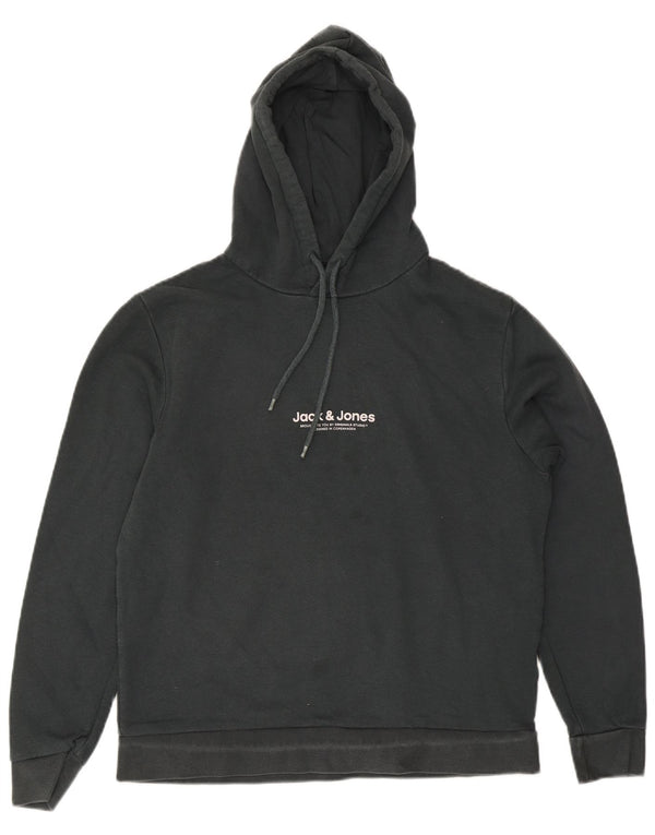 Jack & Jones moletom com capuz masculino grande algodão verde
