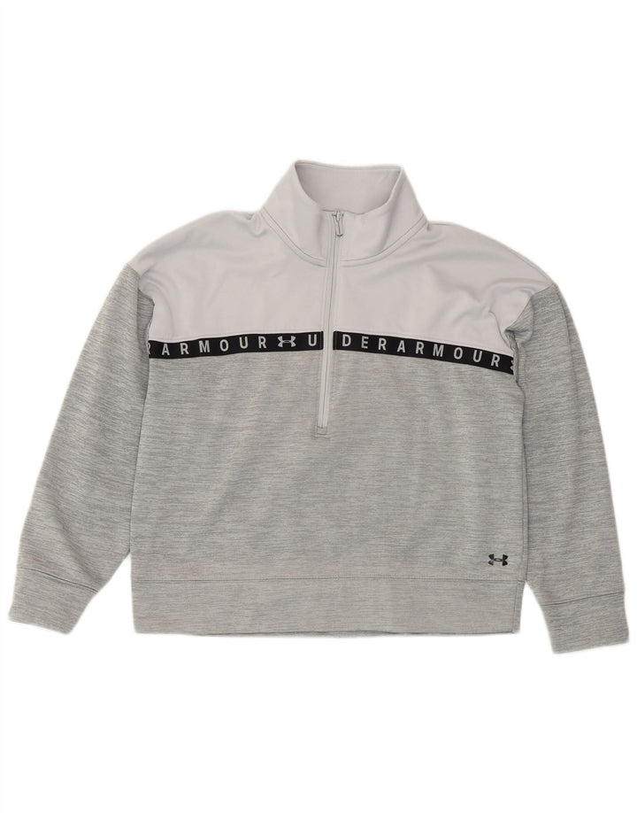 UNDER ARMOUR Suéter gráfico feminino com capuz UK 14 cinza médio