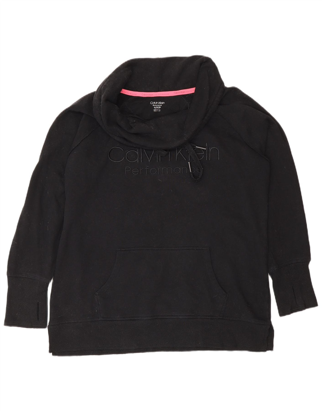 Moletom feminino Calvin Klein Performance Graphic Jumper UK 18 XL Preto