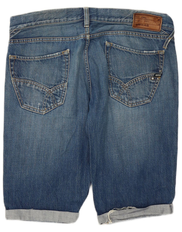 Shorts jeans masculino Gas grande W34 algodão azul