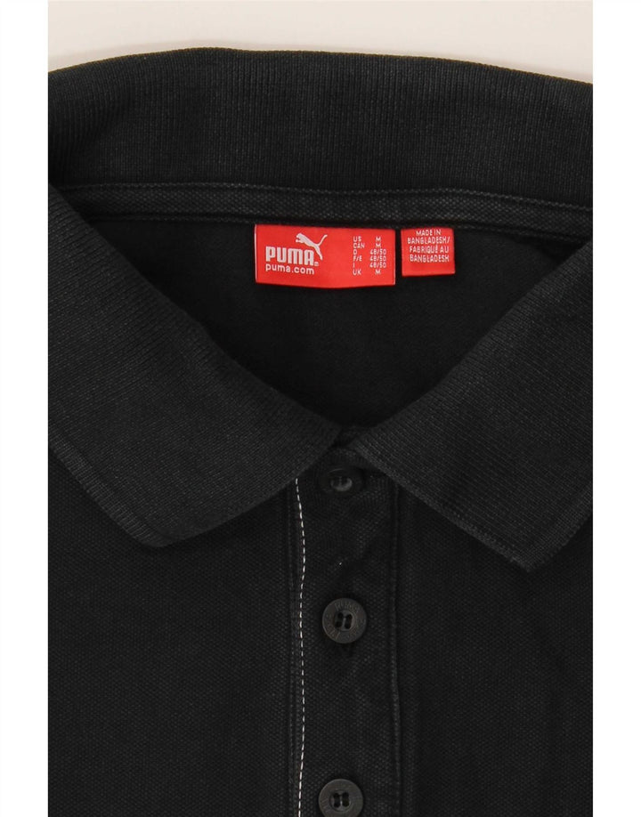 Camisa polo masculina Puma médio algodão preto
