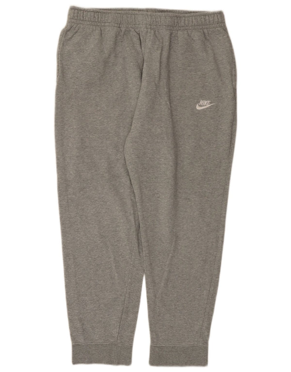 Calça de treino masculina Nike Joggers XL cinza manchado de algodão