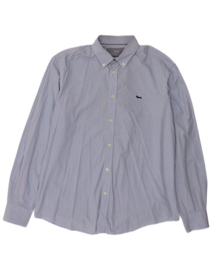 Camisa masculina de ajuste regular Harmont & Blaine XL azul xadrez