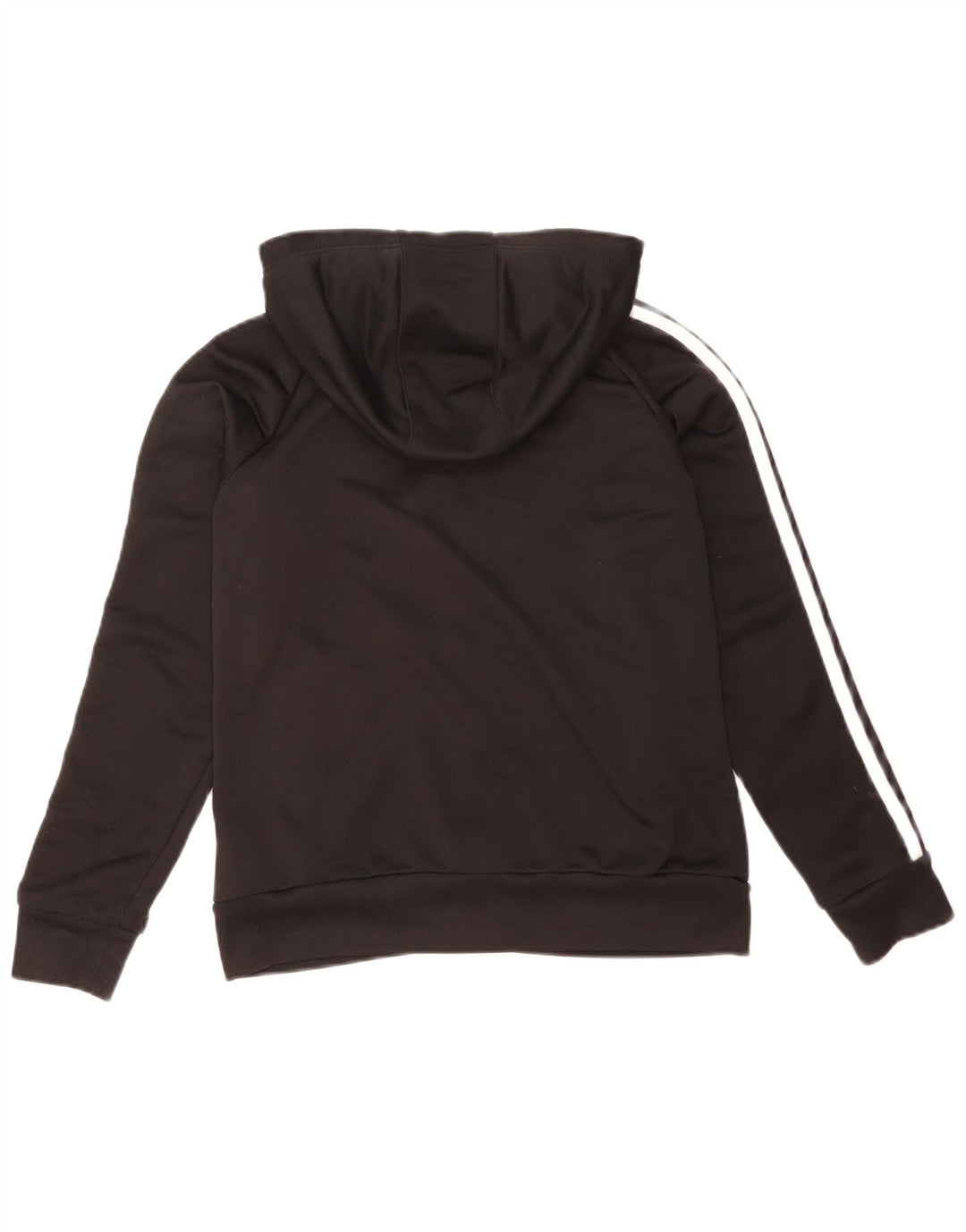 Adidas feminino zip moletom com capuz tamanho 16 poliéster preto