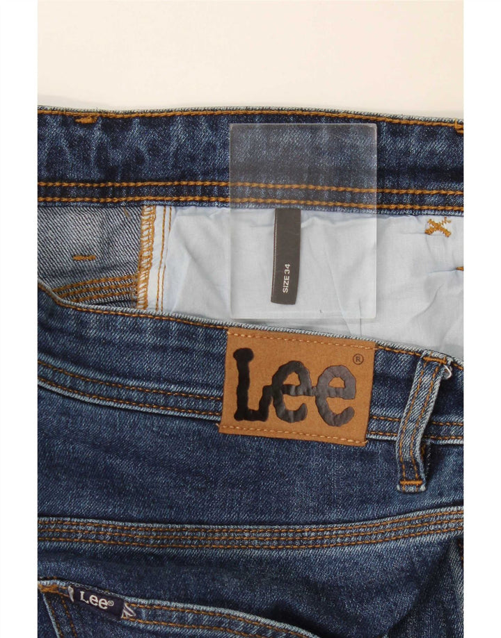Lee Womens Slim Jeans W34 L30 Azul Algodão