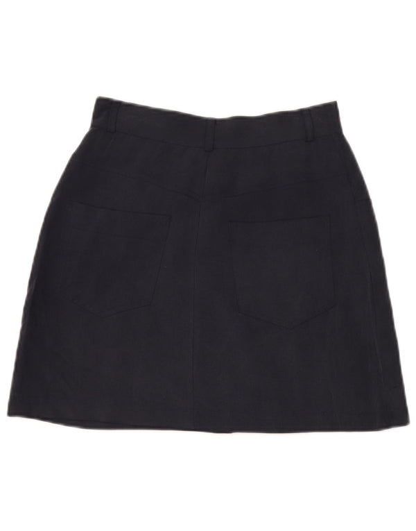 Saia evasê feminina balão IT 36 XS W25 seda azul marinho