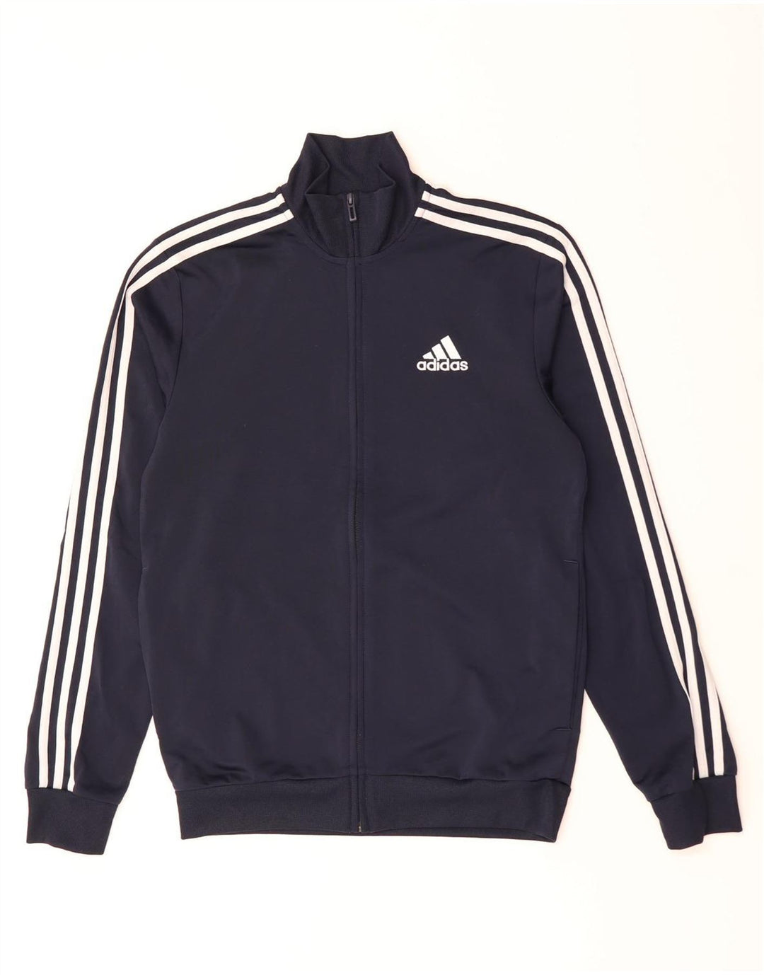 ADIDAS Mens Tracksuit Top Jacket Pequeno Azul Marinho Poliéster