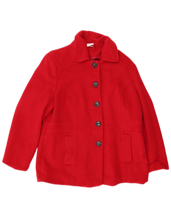 Jaqueta feminina vintage EU 46 XL lã vermelha