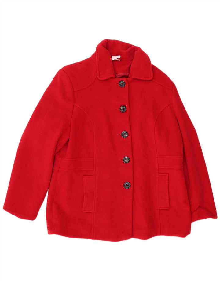 Jaqueta feminina vintage EU 46 XL lã vermelha
