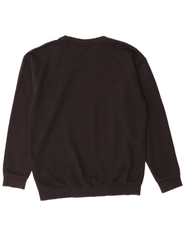 PUMA feminino oversized gráfico moletom jumper UK 10 pequeno preto