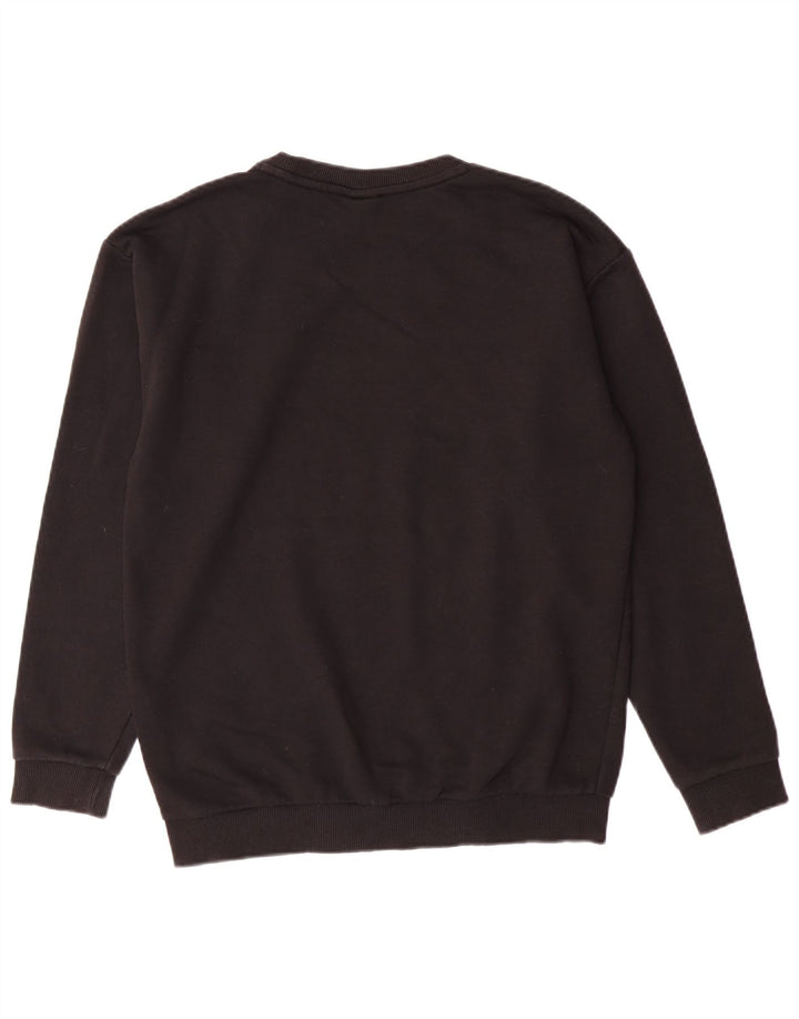 PUMA feminino oversized gráfico moletom jumper UK 10 pequeno preto
